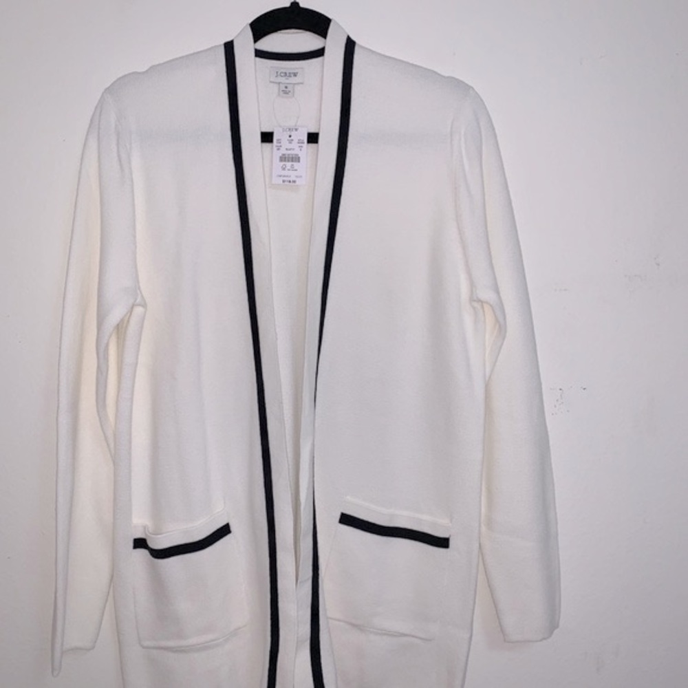 White J crew cardigan size small NWT